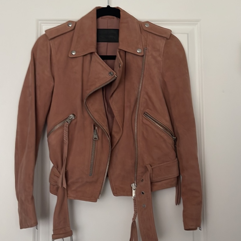 LAll Saints Blush Suede Jacket